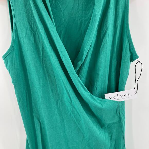VELVET by GRAHAM & SPENCER Tank Top Size Small Adelise Faux Wrap Tile Collar NWT - Picture 10 of 14